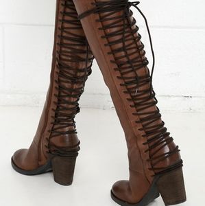 Tall leather boots